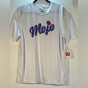 WILSON LADIES SOFTBALL JERSEYS WHITE WITH RED LETTER